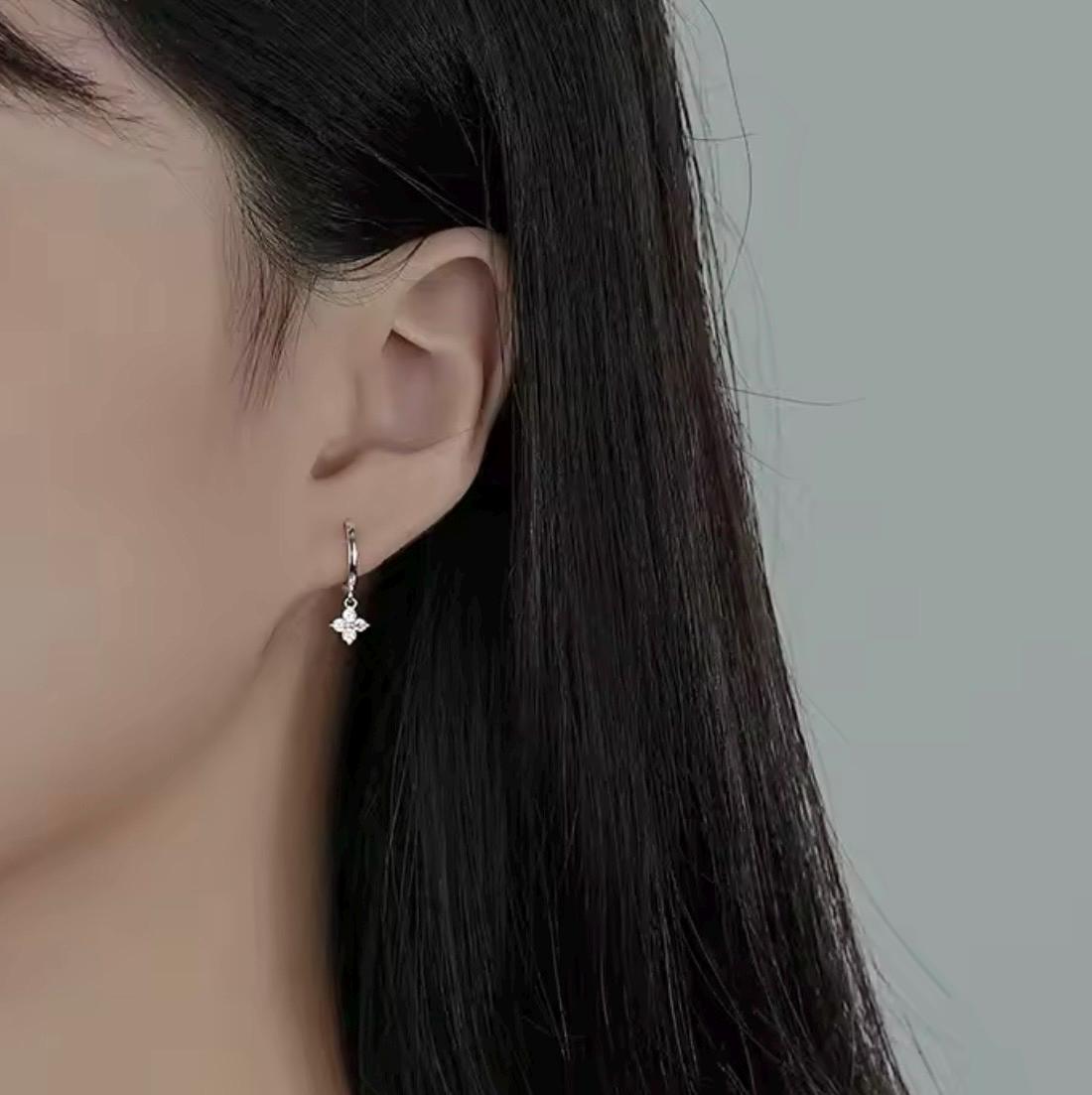 925 Sterling Silber Blatt Ohrringe für Frauen trend igen Ohrring Schmuck verhindern Allergie
