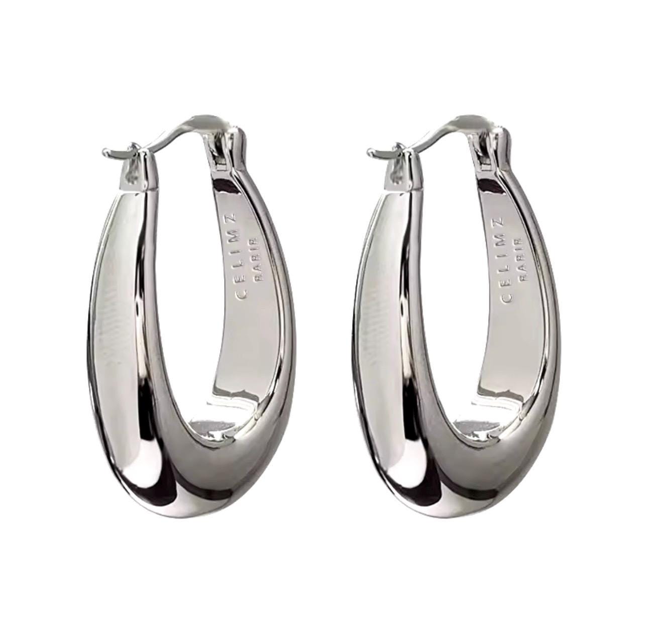 Ovale Vintage-Ohrringe aus 925er-Sterlingsilber für Damen, trendiger Ohrring-Schmuck, verhindert Allergien