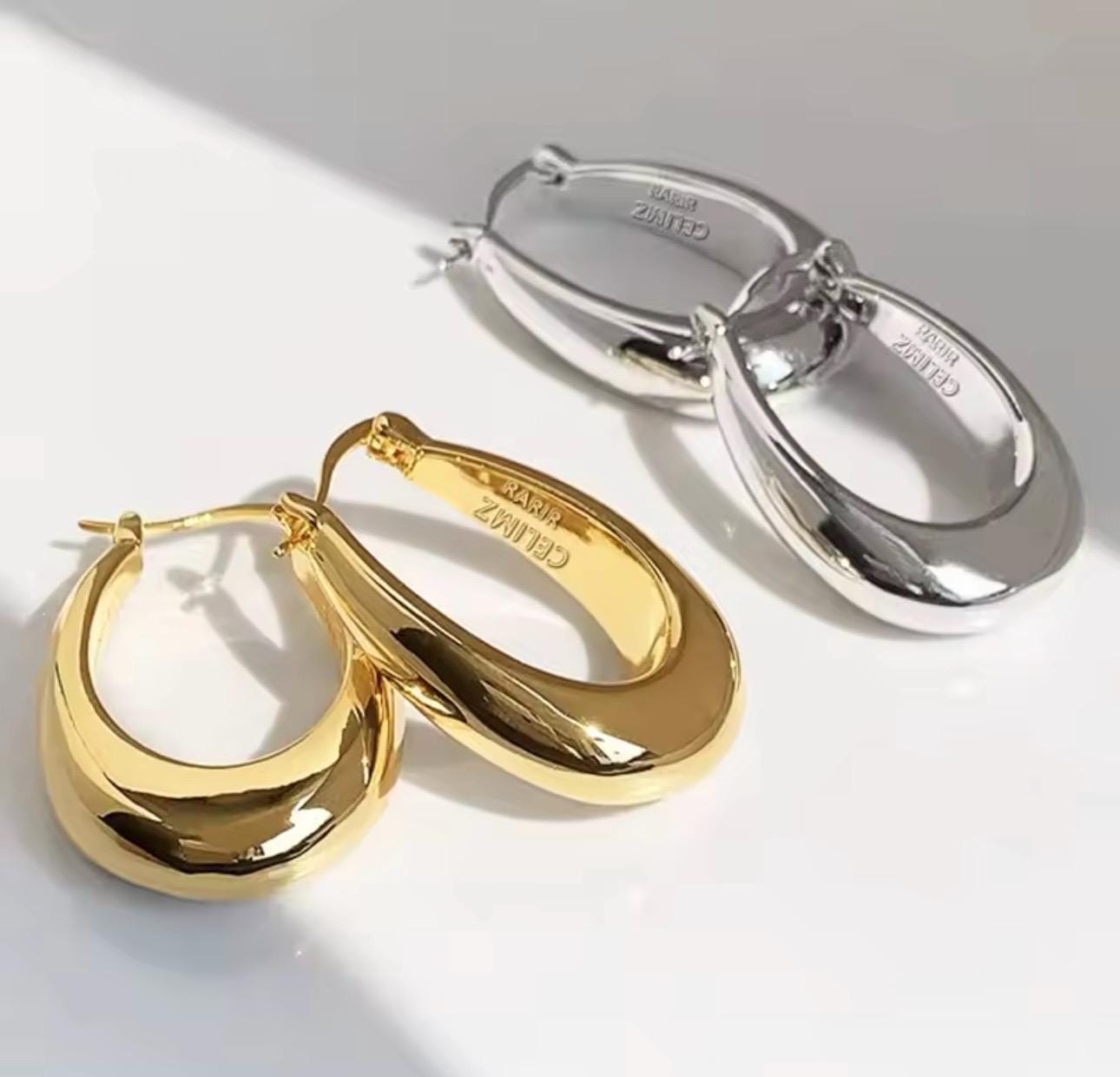 Ovale Vintage-Ohrringe aus 925er-Sterlingsilber für Damen, trendiger Ohrring-Schmuck, verhindert Allergien