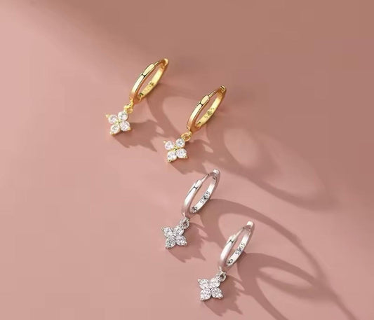 925 Sterling Silber Blatt Ohrringe für Frauen trend igen Ohrring Schmuck verhindern Allergie